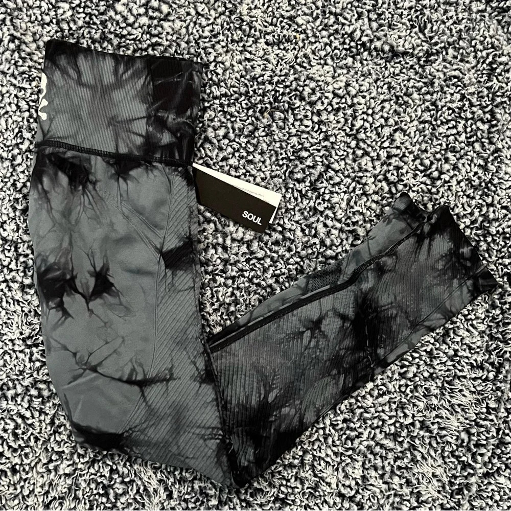 SoulCycle Black Tie-Dye Leggings